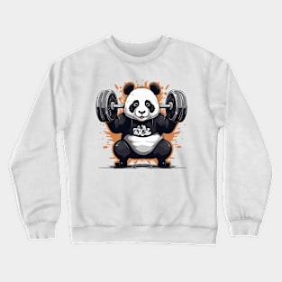 panda at gym Crewneck Sweatshirt